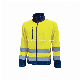  Men′s Contrast Color Fluor Yellow Orange Hiviz Fleece Jacket