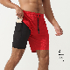  Men′s Fitness Shorts Sports Running Gym Mesh Boxer Sweat Basketball Fitness Wear