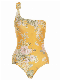  Single Shoulder Strap Design Bow-Tie High Leg Opening Slim Sexy Figure Flattering One-Piece Swimwear Swimsuit for Ladies