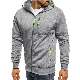  Jacket Men Autumn Casual Sweatshirt Fashion Jacket Men Solid Color Zipper Hooded Coat Men Clothing Men′s Jacket