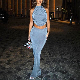  SJ-H21002 new solid color casual sleeveless halter waistcoat slim-fit long dress suit