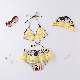  Kids Swimwear Girls Bikini Yellow Print Fashion Baby Bikini