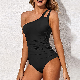  Wholesale Full Coverage Keyhole One Shoulder One Piece Tummy Control Swimsuit