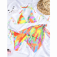 2023 Colour Tie Dye Triangle 3 Pieces Bikini Swimsuits & Cover up