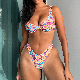  SJ-BFY1067 Wholesale EU-US 2023 printed steel support sexy split bikini swimwear