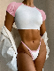 Wholesale Lady Swimwear Plain T-Shirt Bikini Set Micro Girls Beachwear