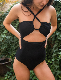  Skylark Wholesale One Piece Swimsuit Plunge Neckline Cutout Criss Cross Swimwear