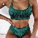  Green High Waist Two Pieces Bikini Beach Wear