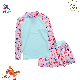 Wholesale Custom Design Two Pieces Cartoon Ruffle Lace Baby Girl Long Sleeves Swimsuit