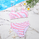 Girls Two Piece Swimsuit Stripe Bikini Sets Swimwear