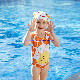  Baby Girl Ruffles Swimwear with Sun Hat