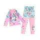  Cartoon Printed Long Sleeve SPA Quick Dry Two Piece Girl Swimwear