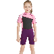  Kids Diving Suits Back Zipper Wetsuit 2.5mm Neoprene Thermal Short Sleeve Swimsuit