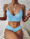  Sexy Solid Color Floral Print Bikini Beach Suit Support Dropshipping