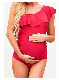 New One Piece Swimsuit Maternity Solid Color Plus Size Swimwear manufacturer