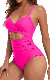  Wholesale One Piece Swimsuits Tummy Control Cutout High Waisted Swimsuit
