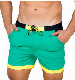  Men Swimwear Solid Basic Long Swim Boxer Trunks Beach Pants