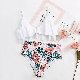  White Top Bathing Suits Cute High Waisted Sports Beach Swimwear Bikini Sets