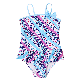  Girls Children Love Ruffled Slip One-Piece Bikini Kids Swimsuit Dress Swimwear