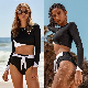  Modern Long Sleeve High Waist Bikinis Women Swimwear Beachwear