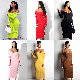 Customized OEM Knitted Maxi Sweater Dress for Women