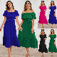 Fashion Lady Offer Shoulder Prom Dresses Maxi Dress Women Elegant Summer Casual Dresses manufacturer