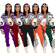  L2829 Fashion Explosive Baseball Uniform Hoodie Printed Two Piece Set