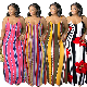  L51701 Hot Sale Summer Print Spaghetti Strap Fat Plus Size Long Dress