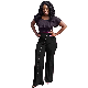 High Quality Wholesale Clothing Trendy Buttons Black Pants