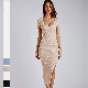 OEM Basic Customization Spring Summer Women Short-Sleeved Knitted Sweater Dress