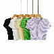  OEM Custom Summer Women Short Plain Knitted Cardigan Top T-Shirt