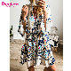  Dear-Lover Wholesale Clothing Summer Women Fashion Polyester Tribal Print Loose Casual Vacation Bohemian Boho Mini Dress