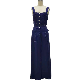 Hot Style Girl Clothes Women Ladies Woven Fancy Sleeveless Long Jumpsuit manufacturer