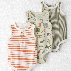  Custom Wholesale OEM Acceptable Infant Newborn Toddler One Piece Knit Summer Short Baby Rompers