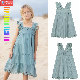  High Quality Custom Wholesale Big Kids Wear Apparel Vendor Designers Summer Children Girl Clothing Kids Lace Clothes Girls Dress with Ruffles Embroidery