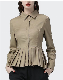Hot-Selling Fashion Slim Formal Slim Polo Neck Pleated Shirt