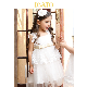  Customized Sleeveless Lovely Tulle Flower Girls Dress with Lace for Girls
