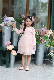  Factory Supplier Little Girl Long Sleeve Cotton Knit Pearls Tulles Causal Party Dress