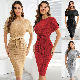  Round Neck Customize Fashion Casual Dress Elegant Apparel Lady Dress