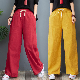 Fashion Garment Ladies Bottom Women Trousers Loose Linen Wide Leg Casual Pants