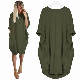  Customized Logo Women Short Sleeve Casual Loose T-Shirt Dress