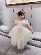  2023 White Flower Girl Dress Fashion Baby Clothes High Quality Kids Customized Tulle for Party