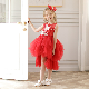  Hot Sale Spring Summer Red Party Prom Kids Sleeveless Dresses for Children Girl