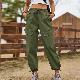  Custom Fashion Lady Cotton Straight Leg Women Trousers Cargo Track Pants Casual Pants