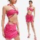  Deep Pinkhalter Neck OEM China Top Sale Apparel Factory Hot Selling Wholesale Fashion Summer Elegant Ladies Mini Sleeveless Women Slim Dress