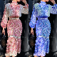 Printed Top MID-Length Bag Arm Half Skirt Suit Female Set