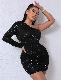  Black Mini Street Fashion Dress
