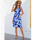  Wholesale Sleeveless Casual Loose Swing Button Down MIDI Dress with Pockets