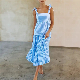  Elegant A Line Adjustable Strap Cotton Long Sleeveless Summer Womens Linen Dresses