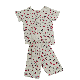  Printed Poplin Pajama Set Women Colors Silky Girls Night Home Dress